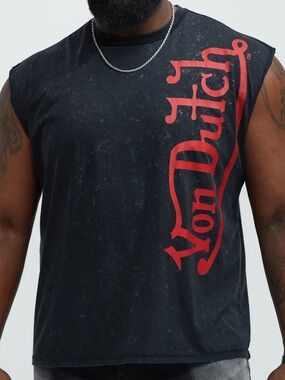 New With Tags - Fashion Nova - Von Dutch Men's Sleeveless Muscle Tee - Size XXL